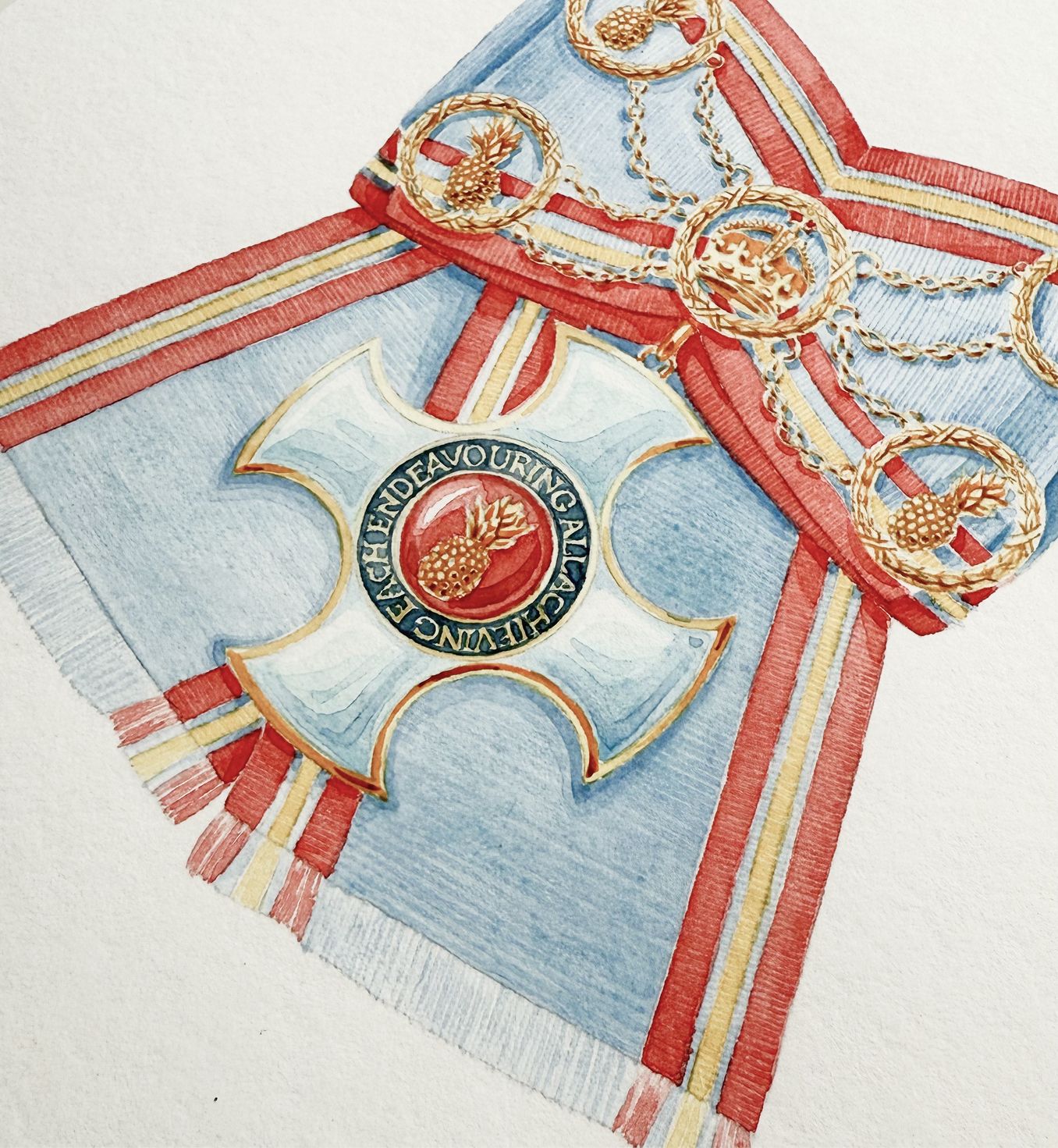 Order Medal with Neck Ribbon